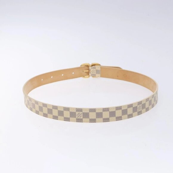 LOUIS VUITTON Damier Azur Ceinture Mini Belt 34.3"" M9782 LV Auth - Picture 3 of 15